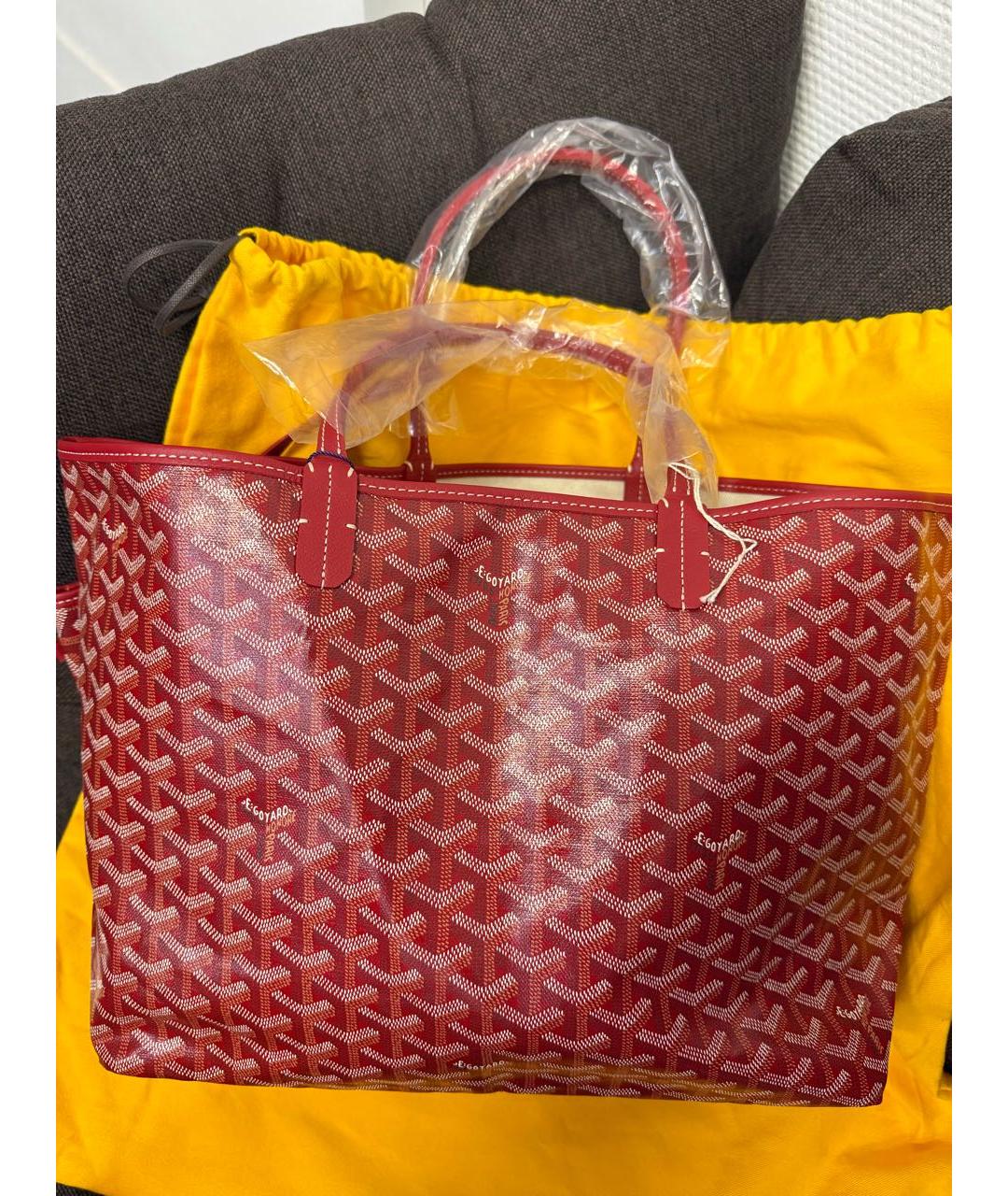 GOYARD Красная сумка тоут, фото 4