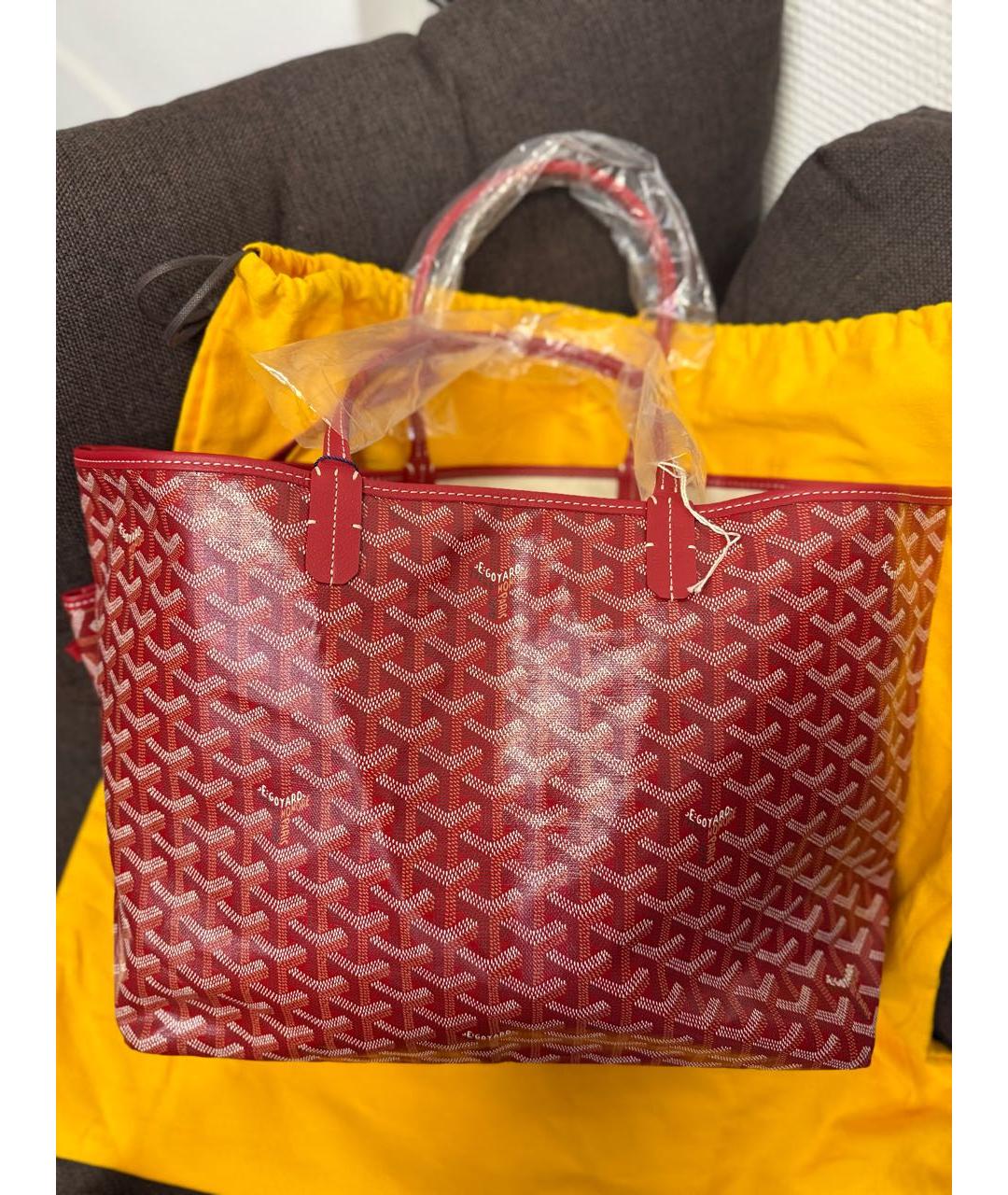 GOYARD Красная сумка тоут, фото 6