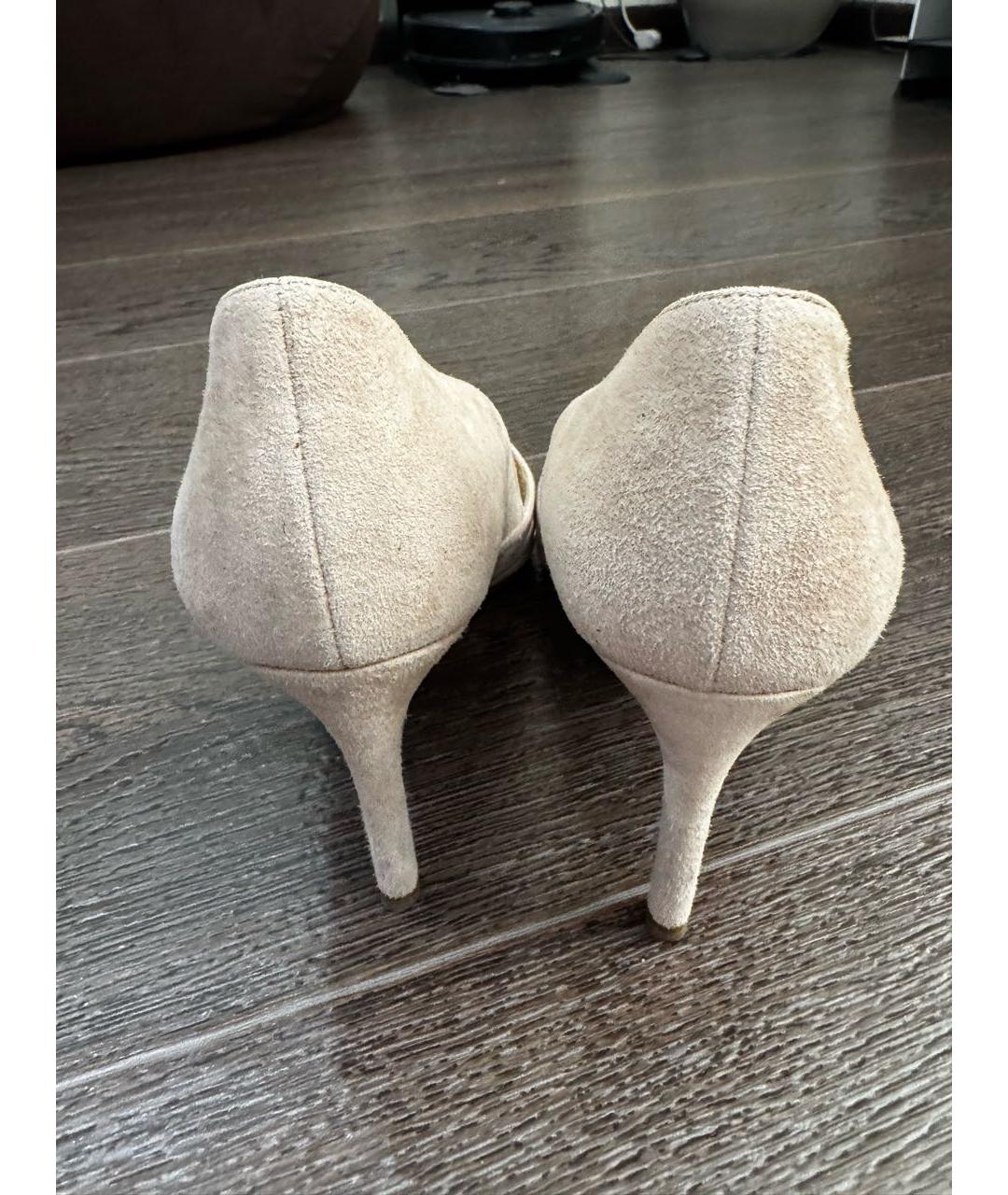 PRADA Бежевые замшевые туфли, фото 4