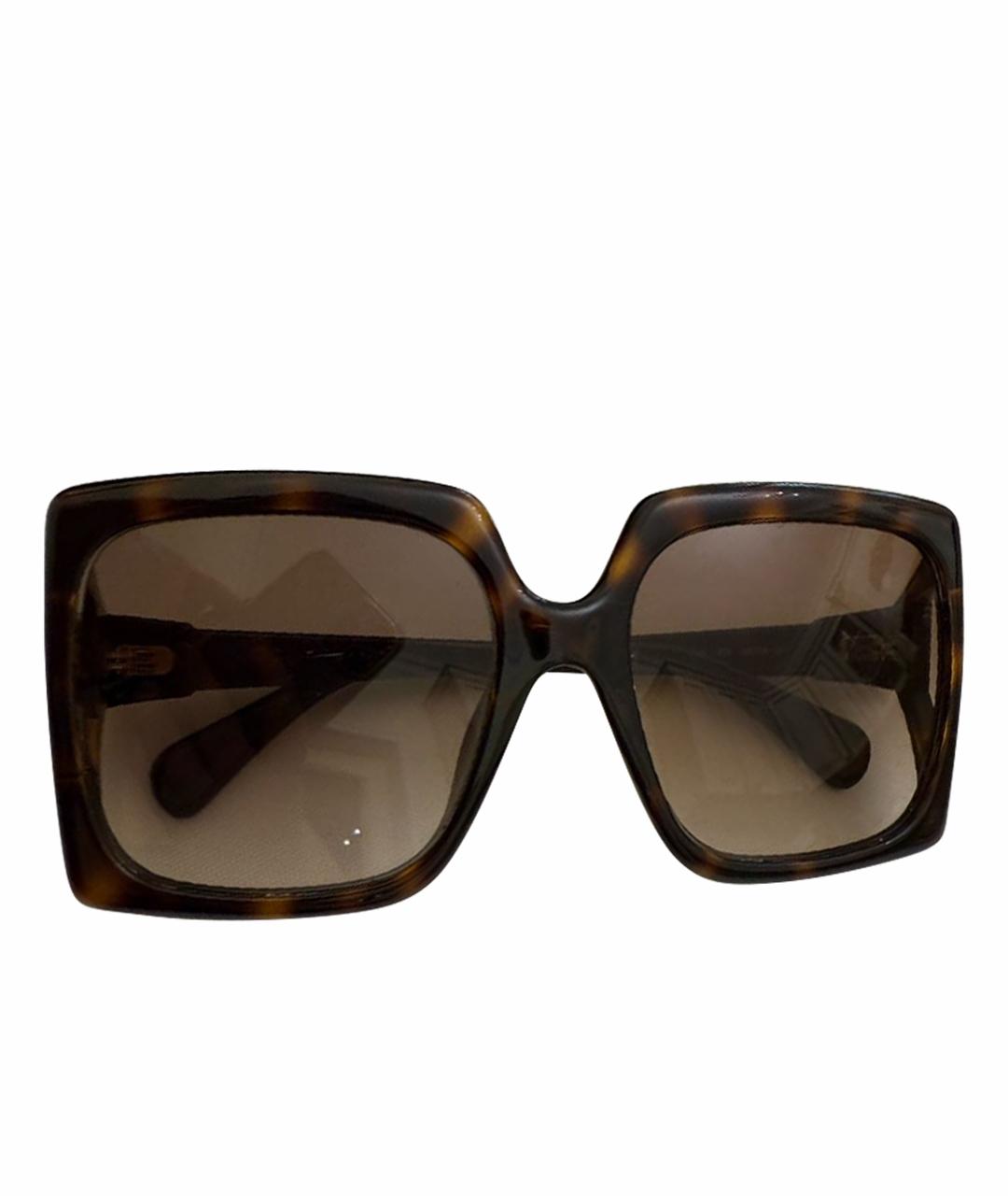 GUCCI Коричневые пластиковые солнцезащитные очки, фото 1