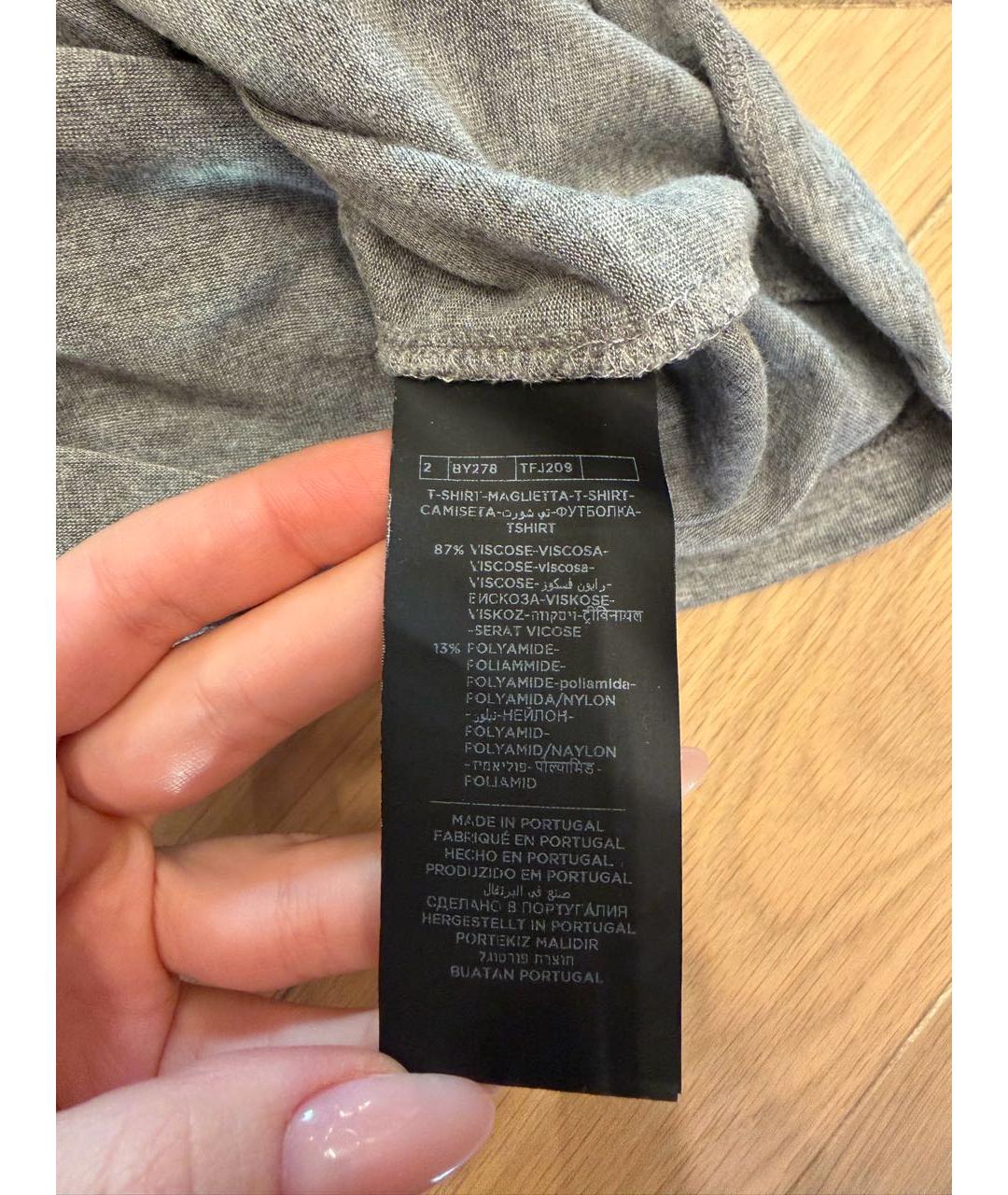 TOM FORD Серая вискозная футболка, фото 4