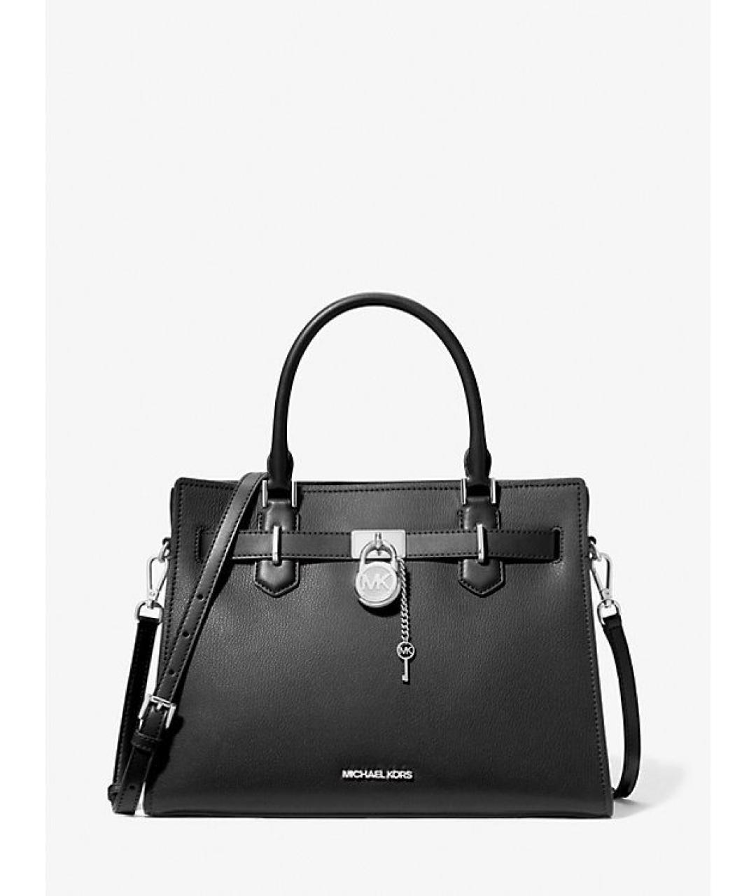 MICHAEL KORS Черная кожаная сумка с короткими ручками, фото 5