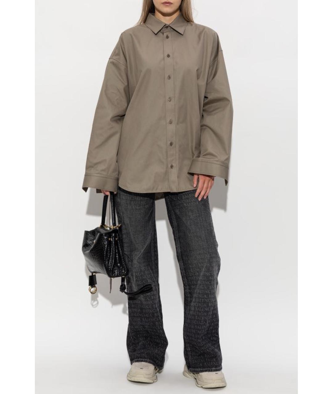 BALENCIAGA Черные хлопковые джинсы клеш, фото 6