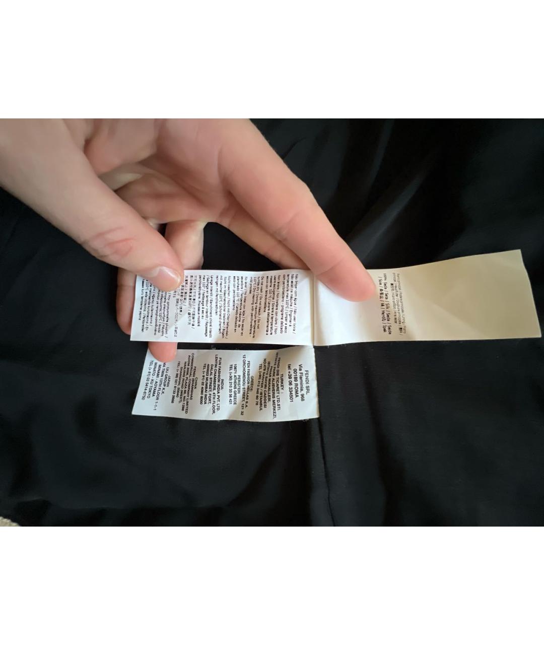 FENDI Черный шелковый жакет/пиджак, фото 8
