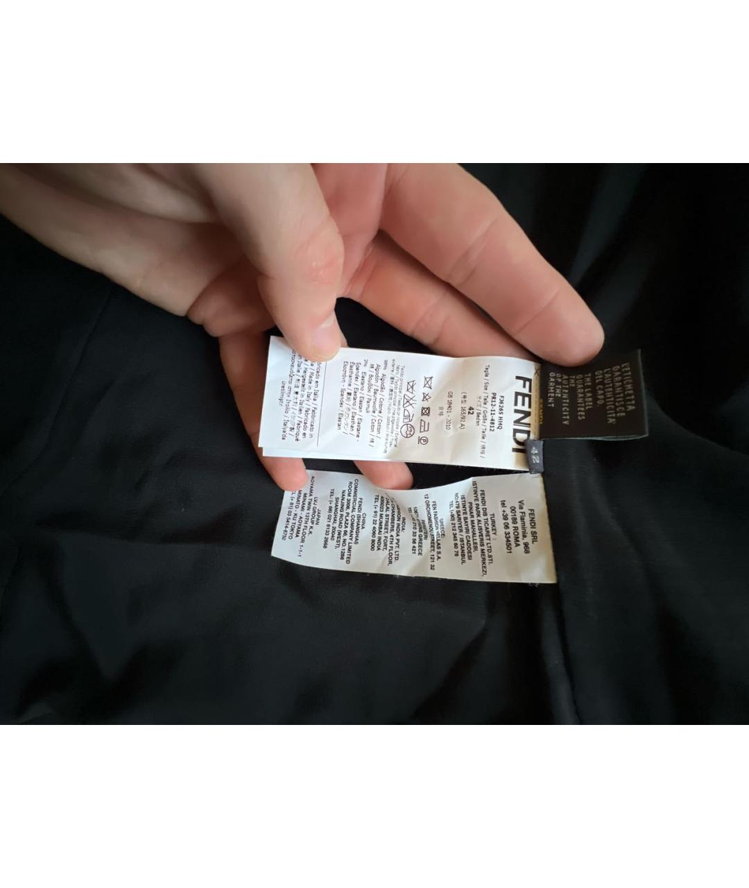 FENDI Черный шелковый жакет/пиджак, фото 7