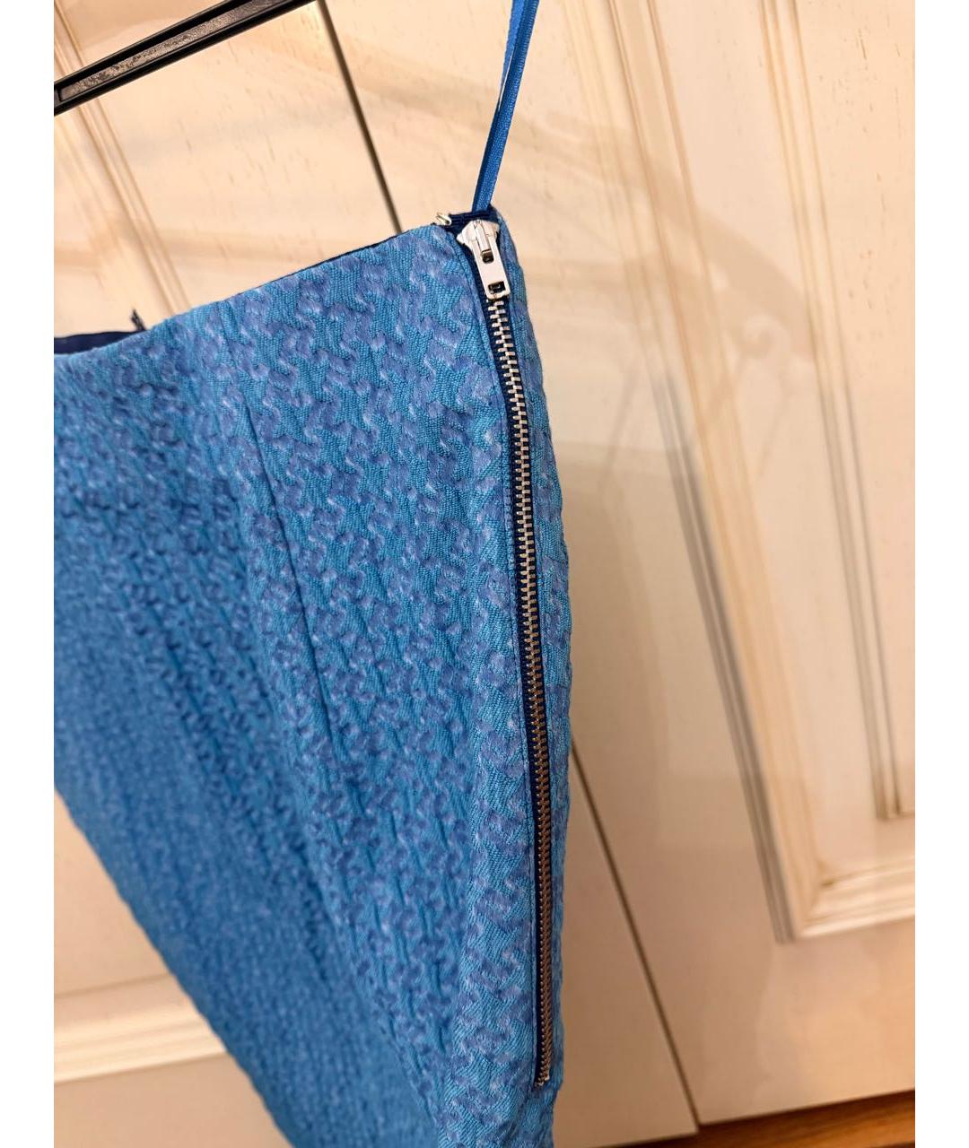 ACNE STUDIOS Голубая хлопковая юбка миди, фото 7