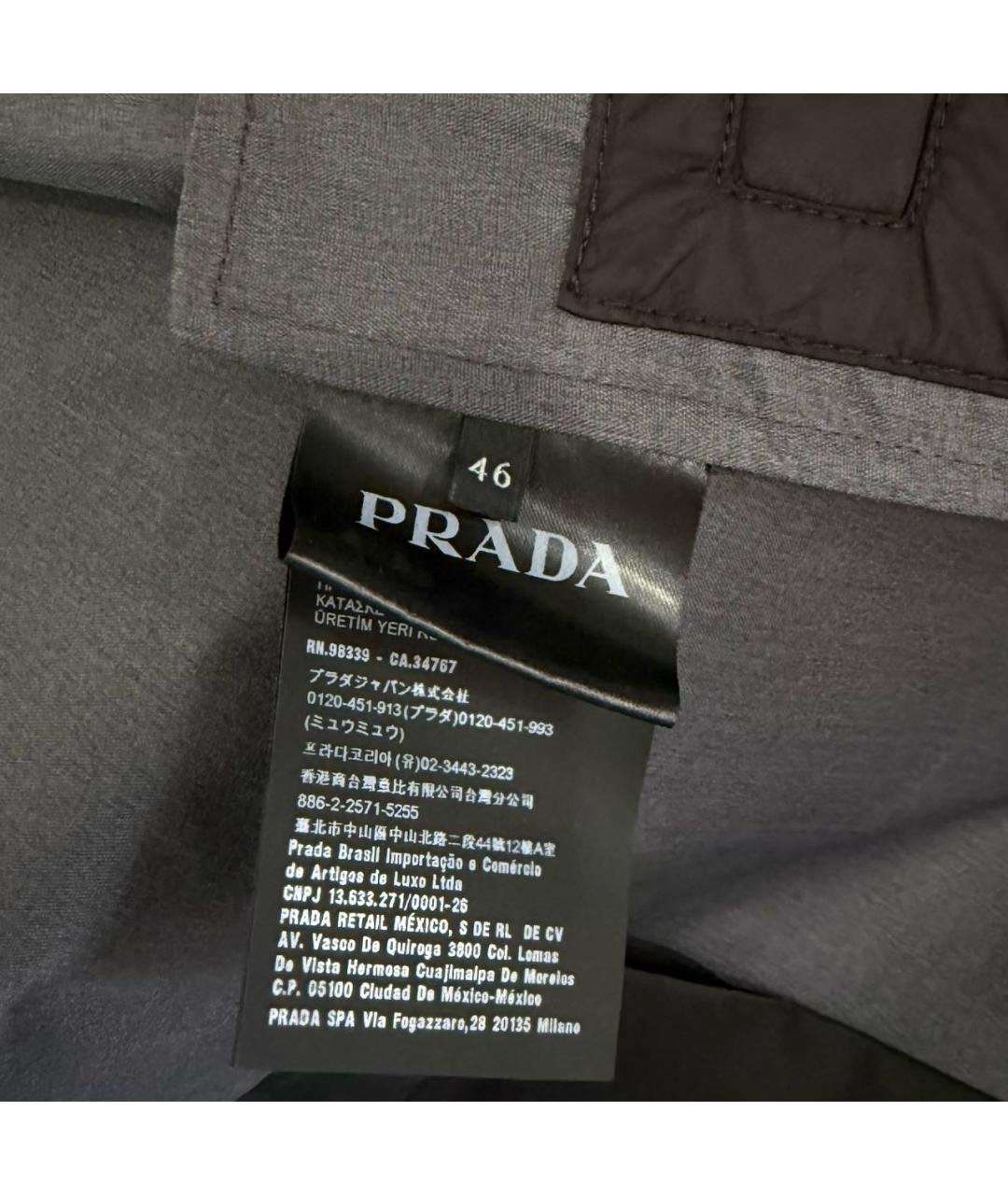 PRADA Черная полиамидовая куртка, фото 6