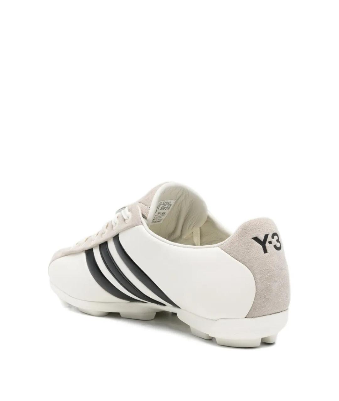 Y-3 Белые кожаные низкие кроссовки / кеды, фото 2