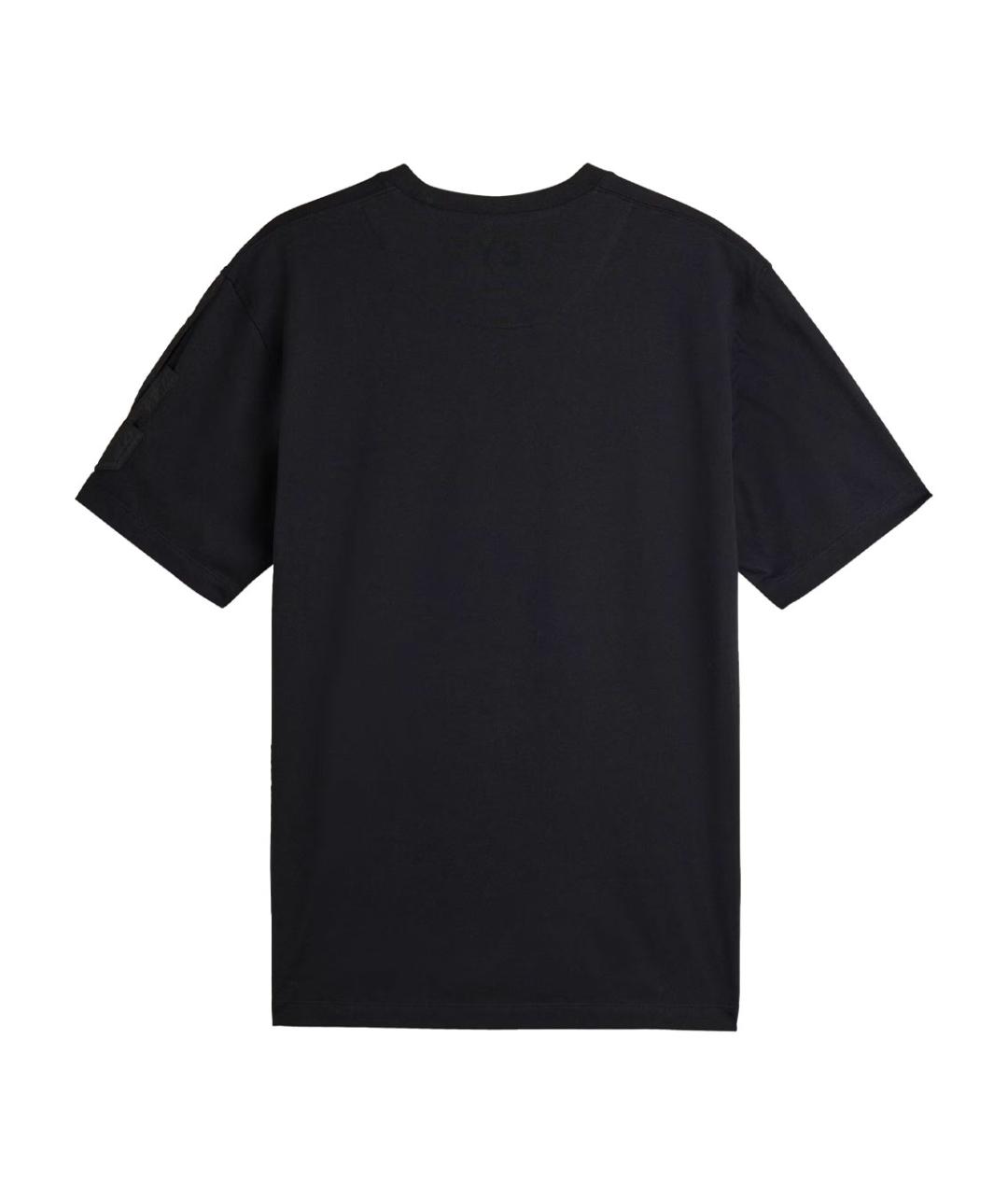 Y-3 Черная хлопковая футболка, фото 3