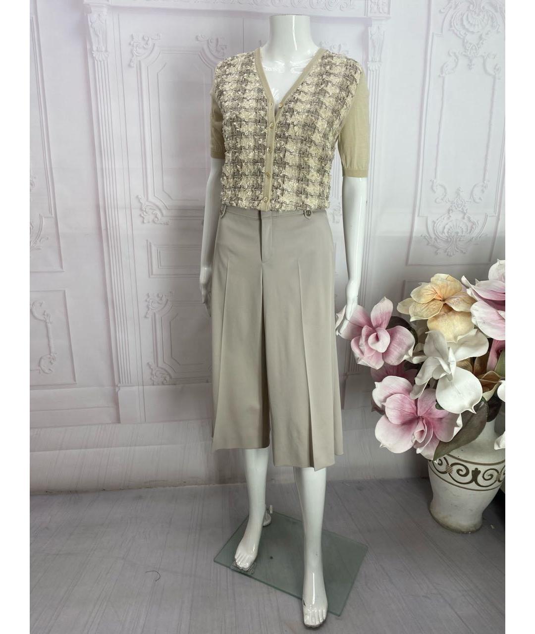 GUCCI Бежевые шерстяные кюлоты, фото 5