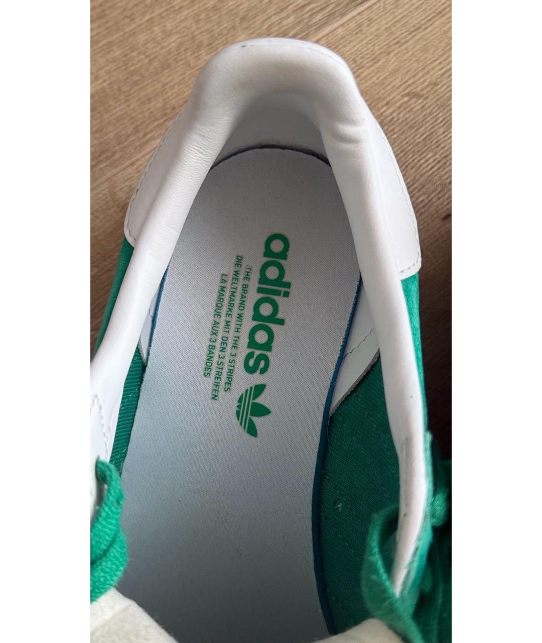 ADIDAS Зеленые замшевые кроссовки, фото 3