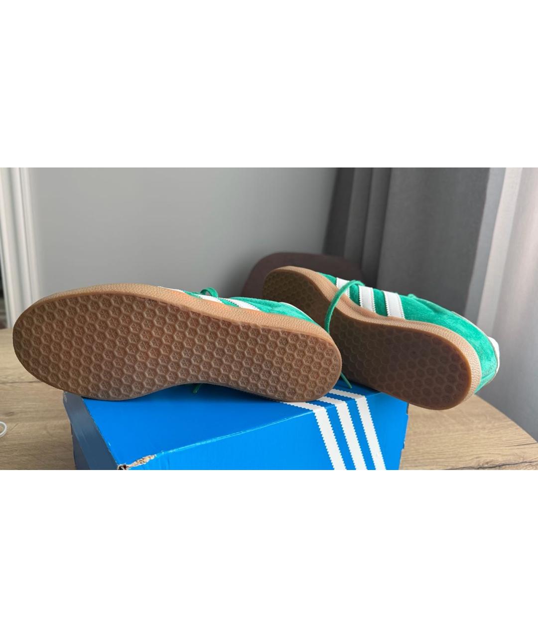 ADIDAS Зеленые замшевые кроссовки, фото 6