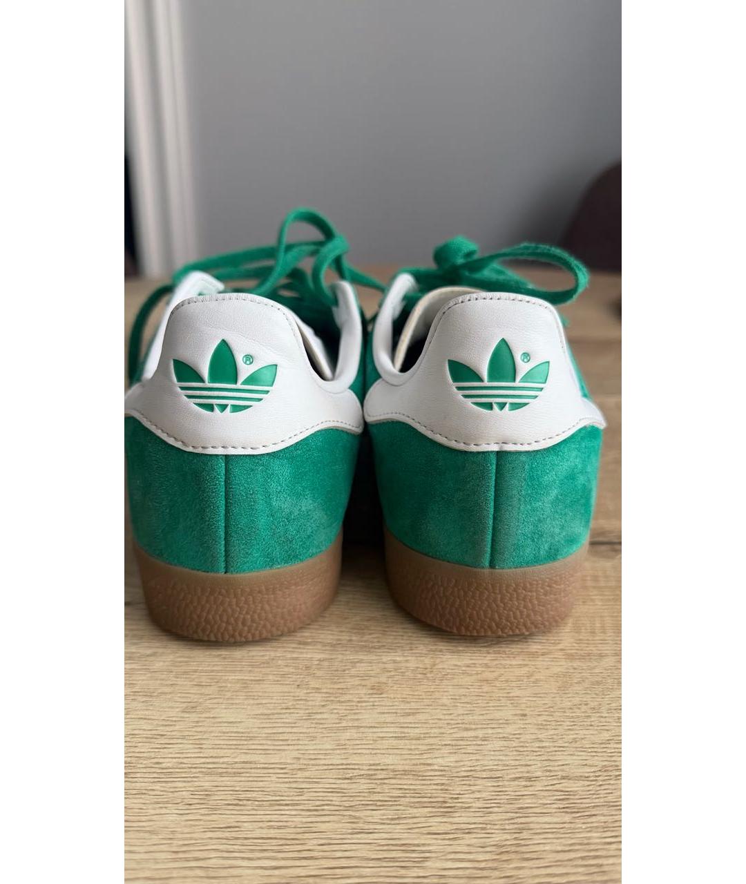 ADIDAS Зеленые замшевые кроссовки, фото 4