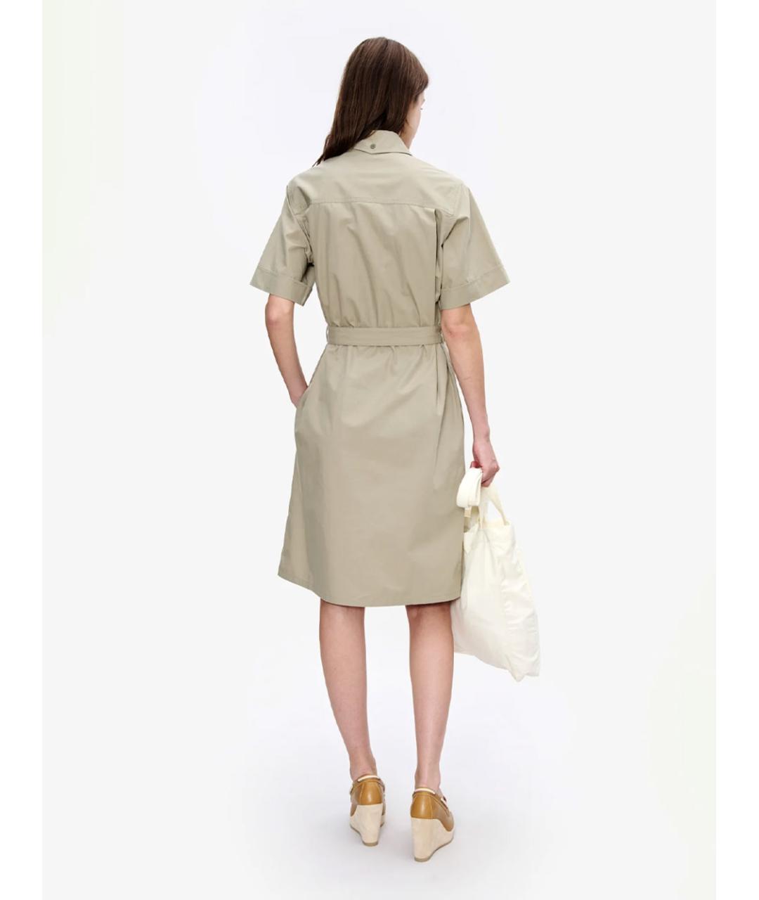 A.P.C. Бежевое хлопковое повседневное платье, фото 3