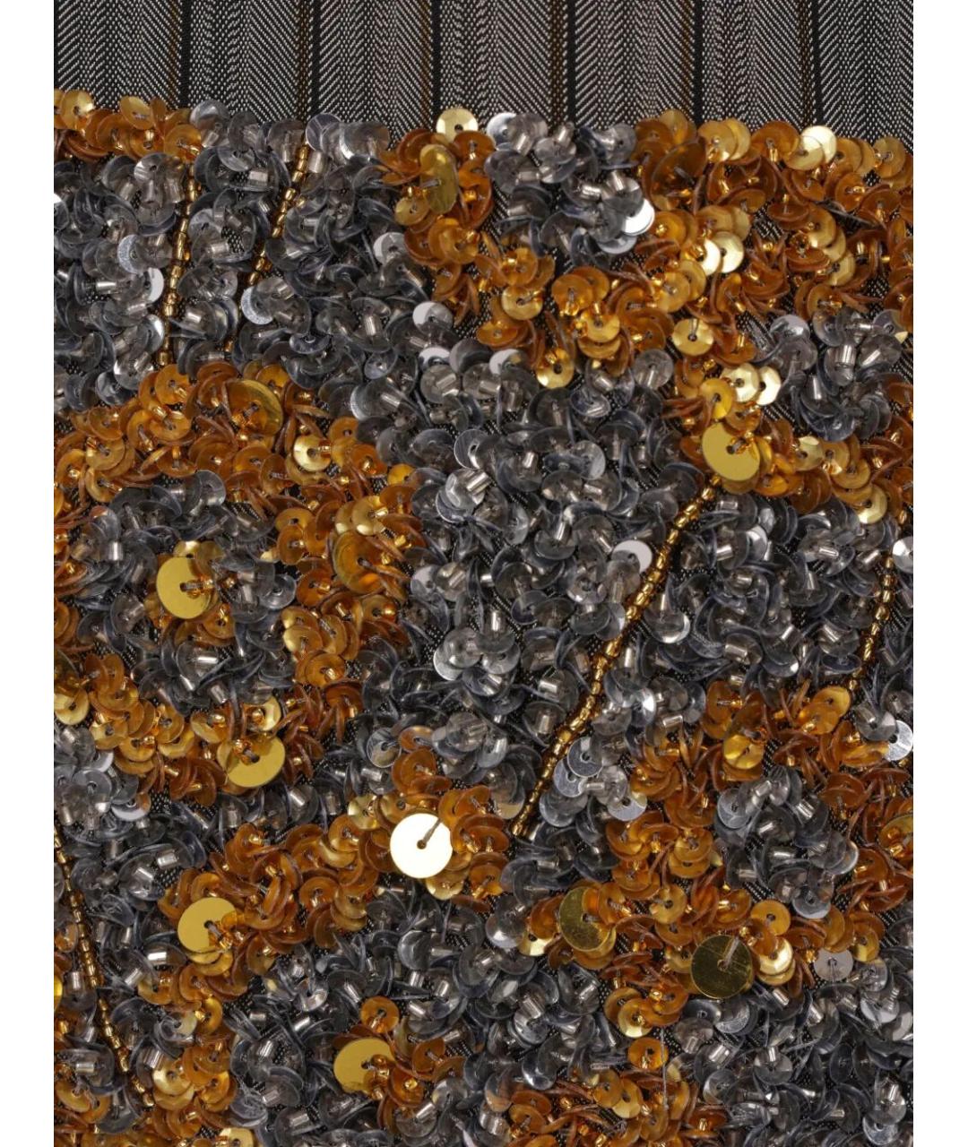 DRIES VAN NOTEN Серая вискозная юбка миди, фото 3