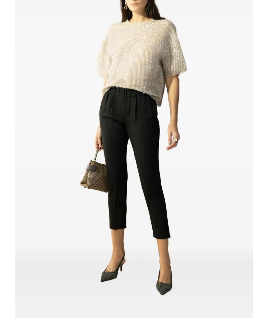 BRUNELLO CUCINELLI Бежевая шелковая блузы, фото 2