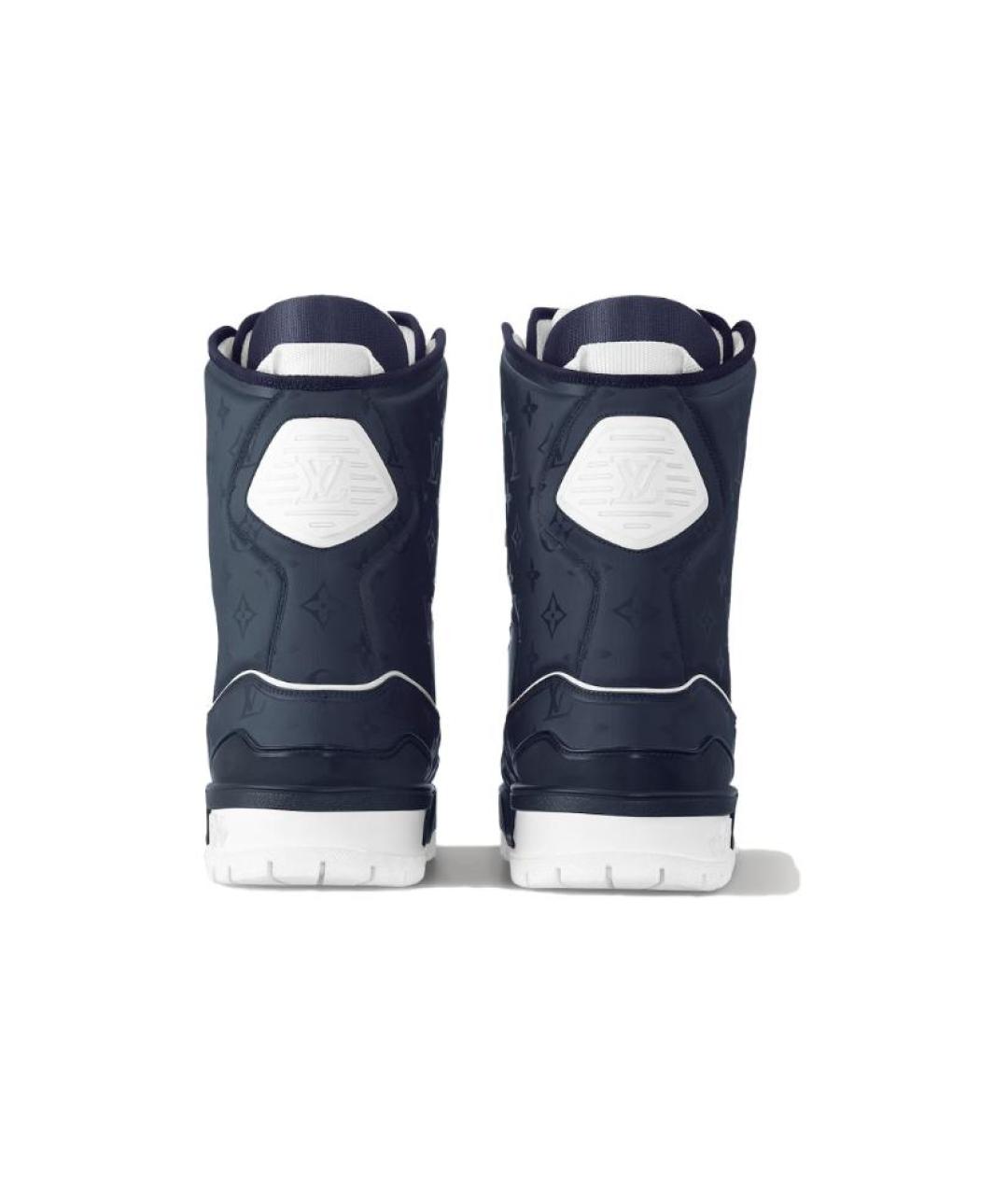 LOUIS VUITTON Синие высокие ботинки, фото 4