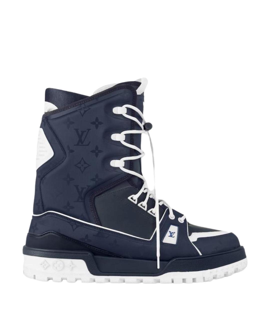 LOUIS VUITTON Синие высокие ботинки, фото 1
