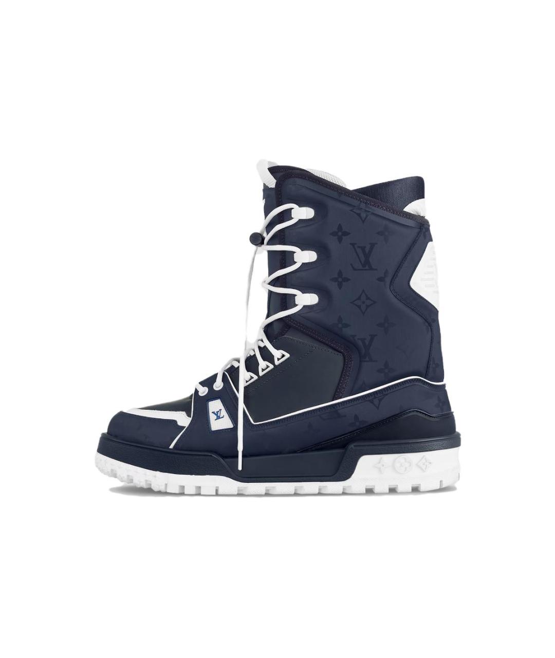 LOUIS VUITTON Синие высокие ботинки, фото 2