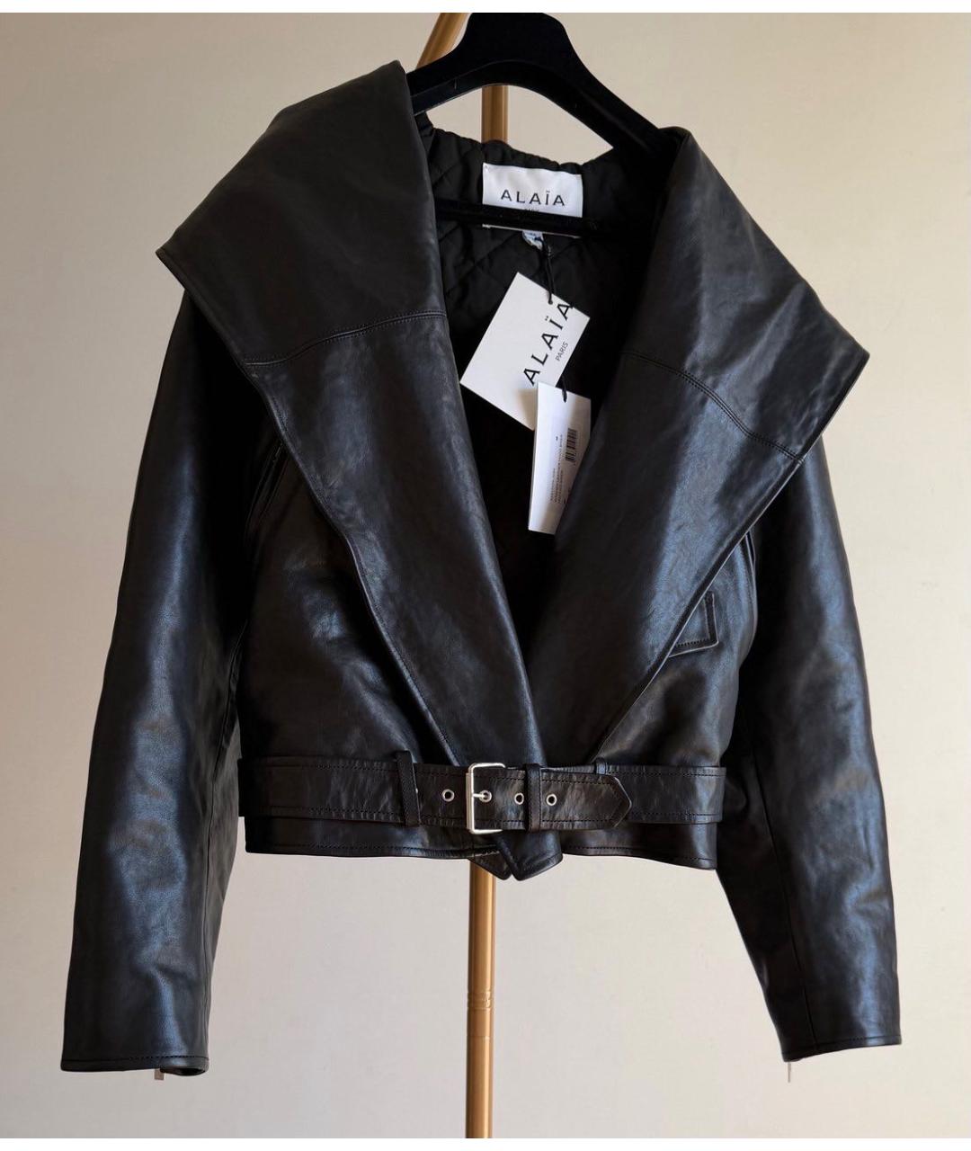 ALAIA Черная кожаная куртка, фото 4
