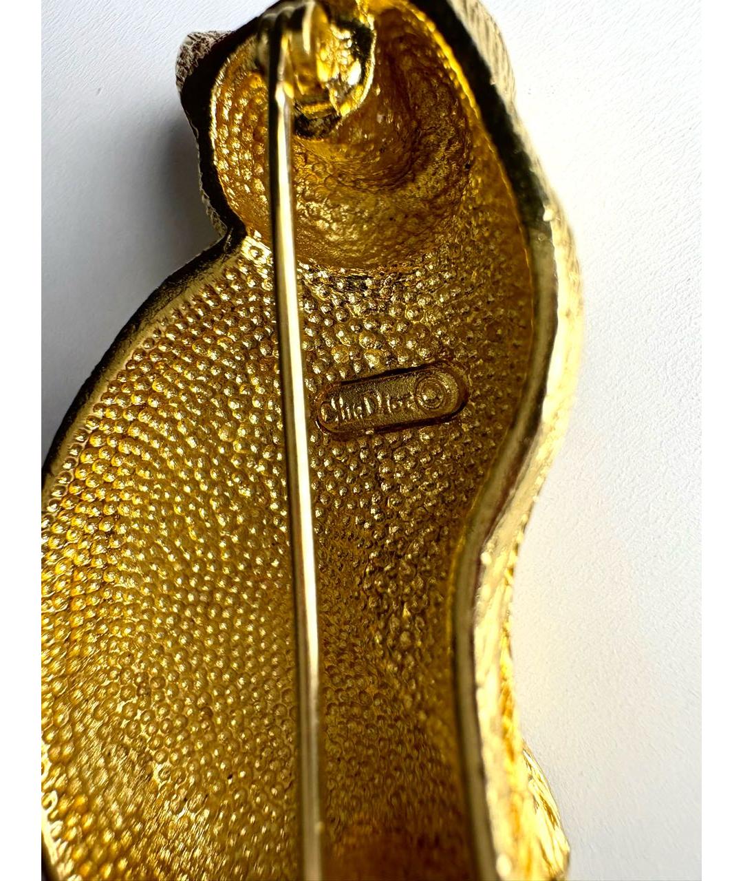 CHRISTIAN DIOR Золотая позолоченная булавка / брошь, фото 6
