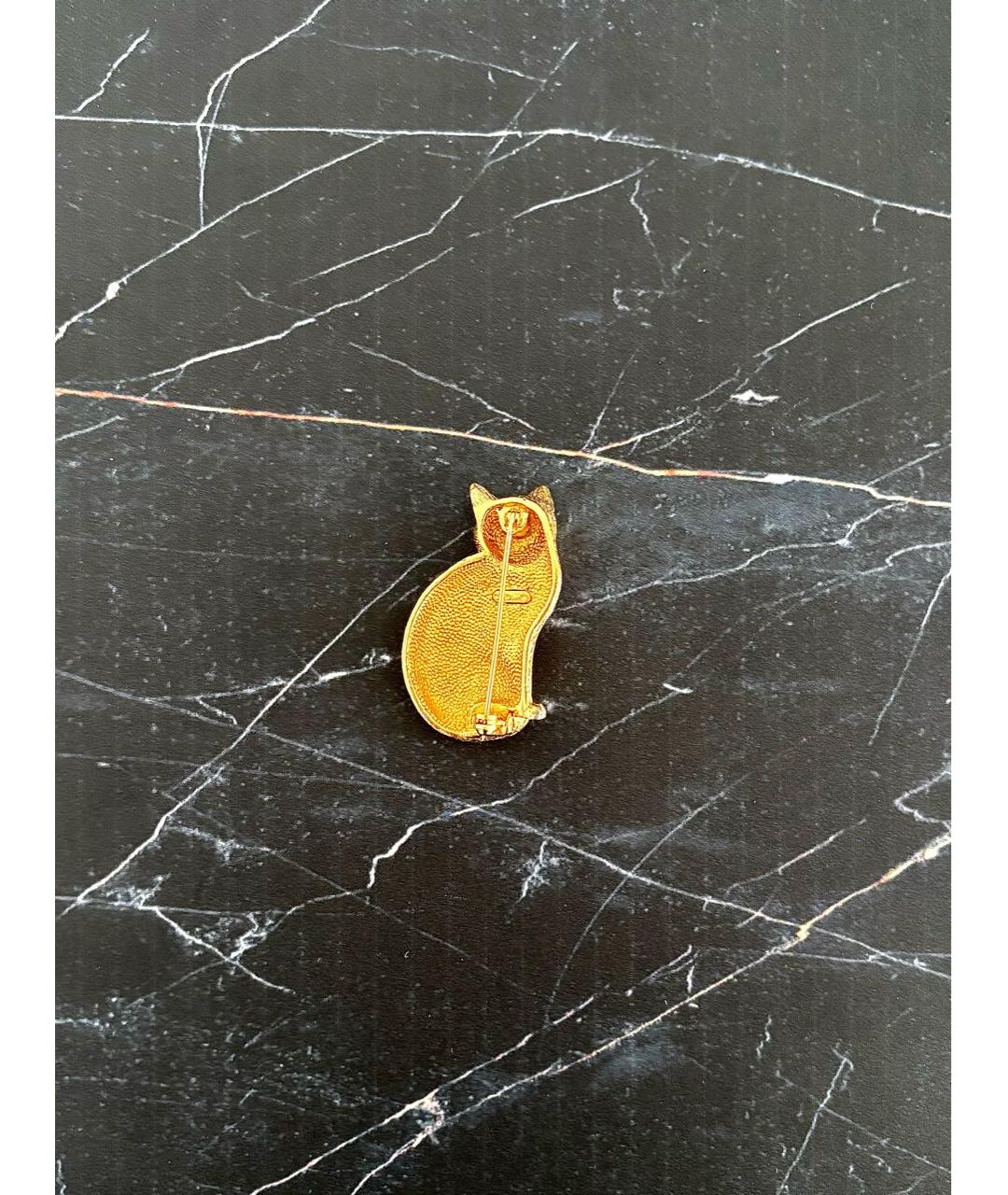 CHRISTIAN DIOR Золотая позолоченная булавка / брошь, фото 4