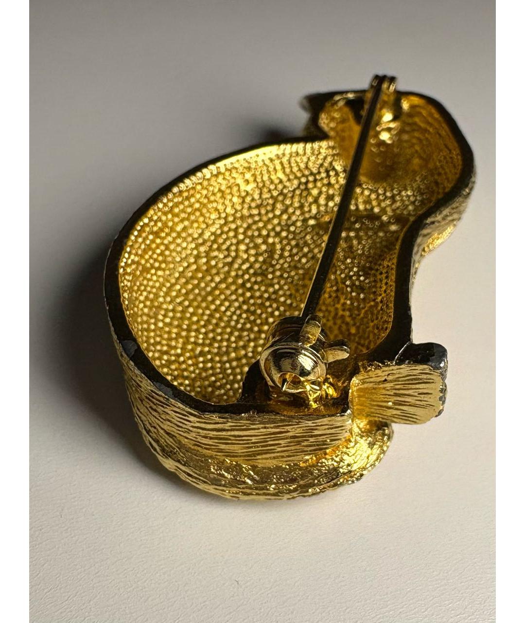 CHRISTIAN DIOR Золотая позолоченная булавка / брошь, фото 7