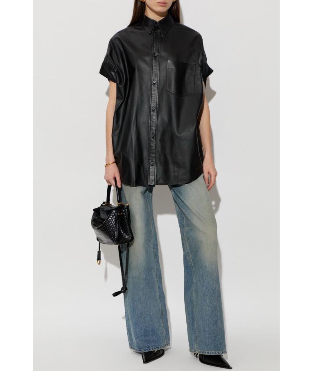 BALENCIAGA Голубые хлопковые джинсы клеш, фото 6