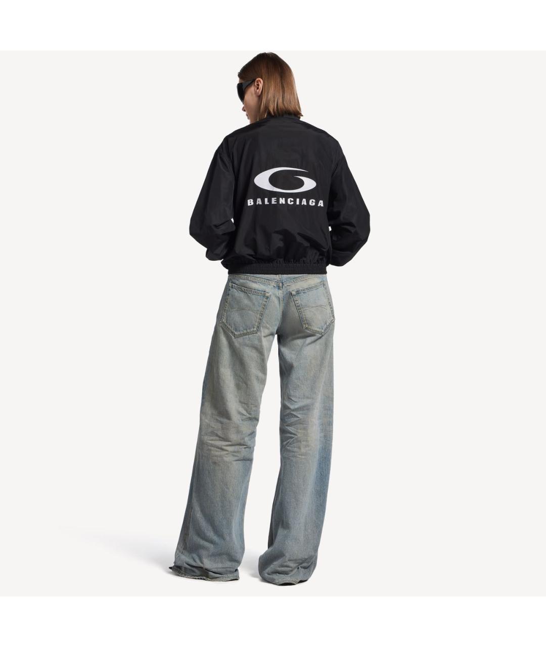 BALENCIAGA Голубые хлопковые джинсы клеш, фото 4