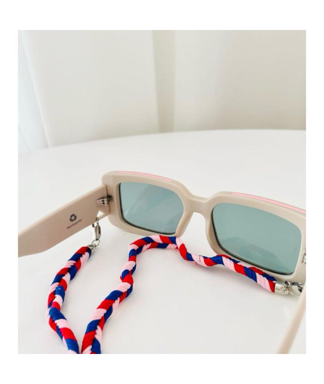 MISSONI Бежевые пластиковые солнцезащитные очки, фото 8