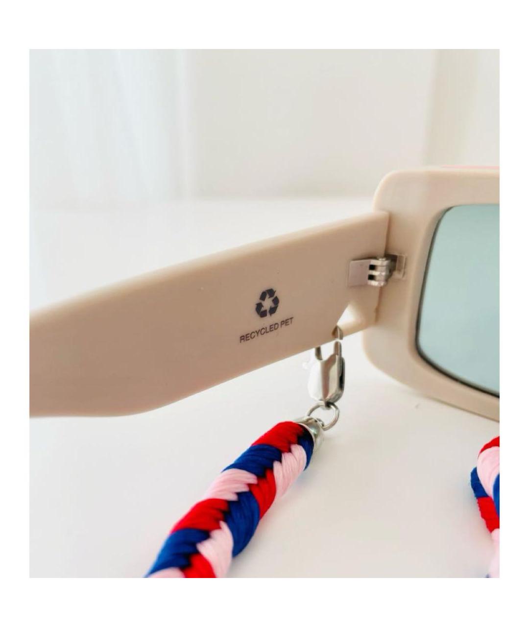 MISSONI Бежевые пластиковые солнцезащитные очки, фото 6