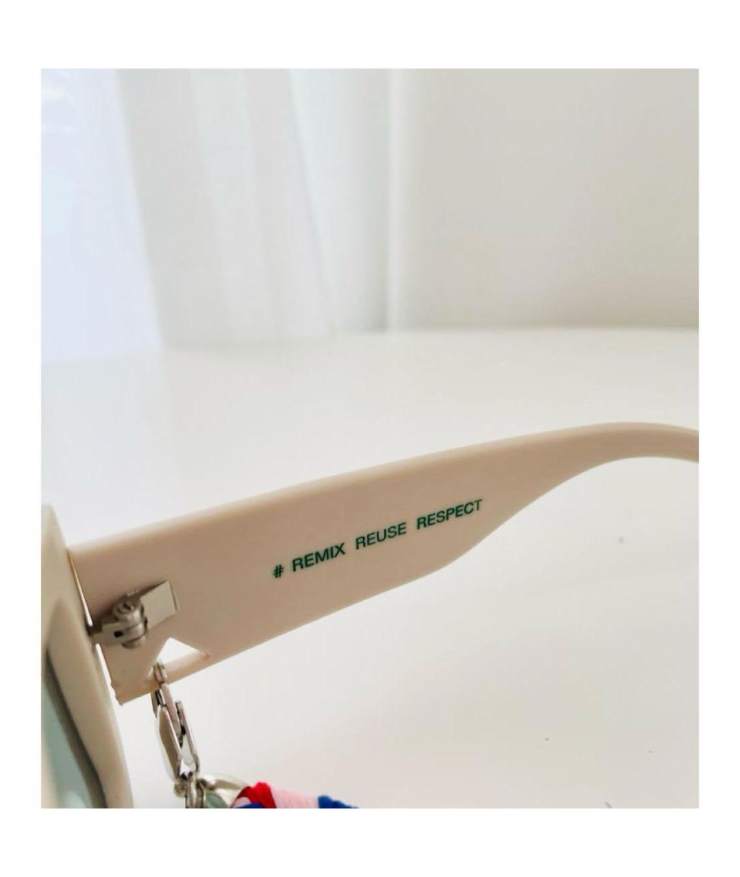 MISSONI Бежевые пластиковые солнцезащитные очки, фото 5