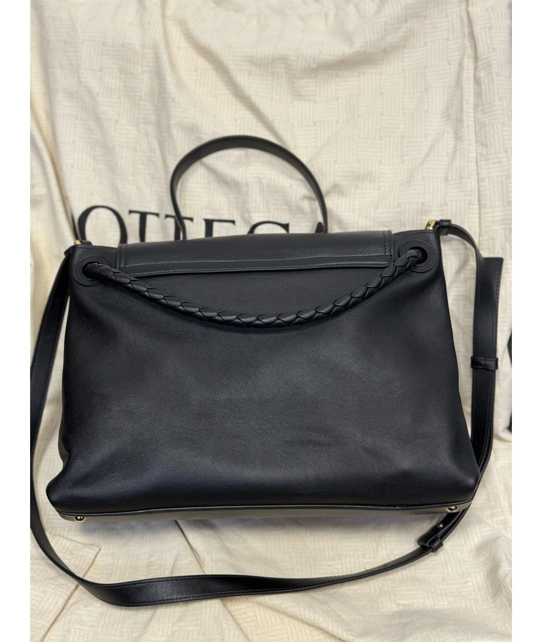 BOTTEGA VENETA Черная кожаная сумка через плечо, фото 7