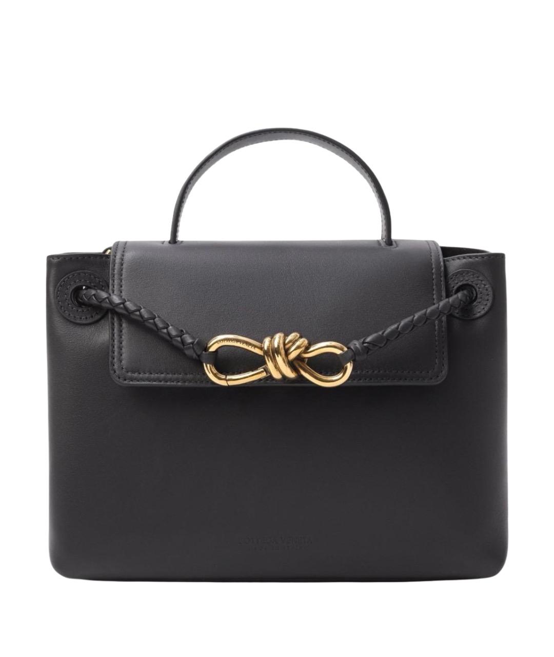 BOTTEGA VENETA Черная кожаная сумка через плечо, фото 1