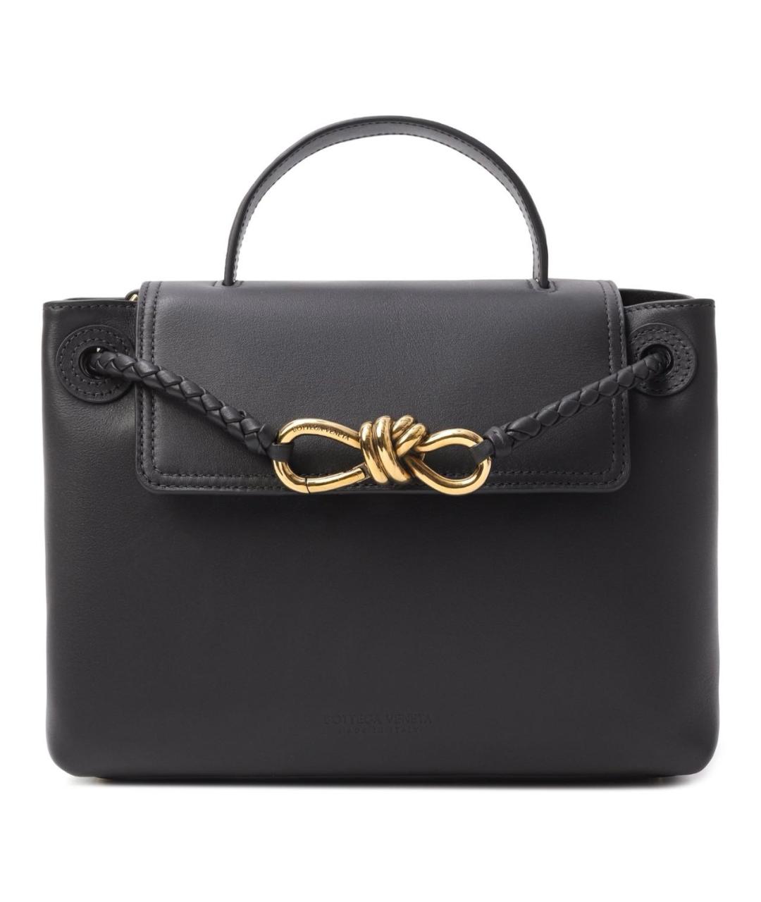 BOTTEGA VENETA Черная кожаная сумка через плечо, фото 9