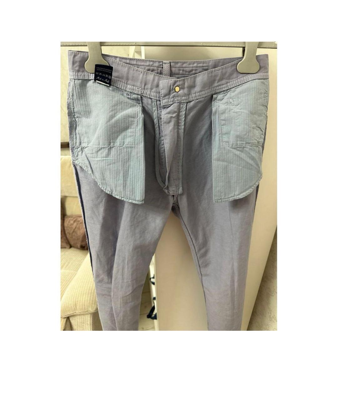 STEFANO RICCI Фиолетовые хлопковые повседневные брюки, фото 6