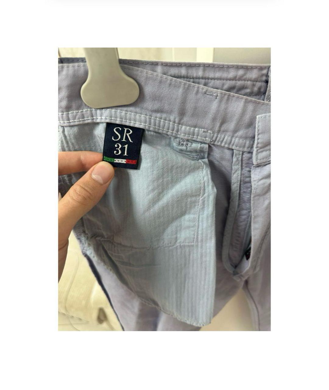 STEFANO RICCI Фиолетовые хлопковые повседневные брюки, фото 4