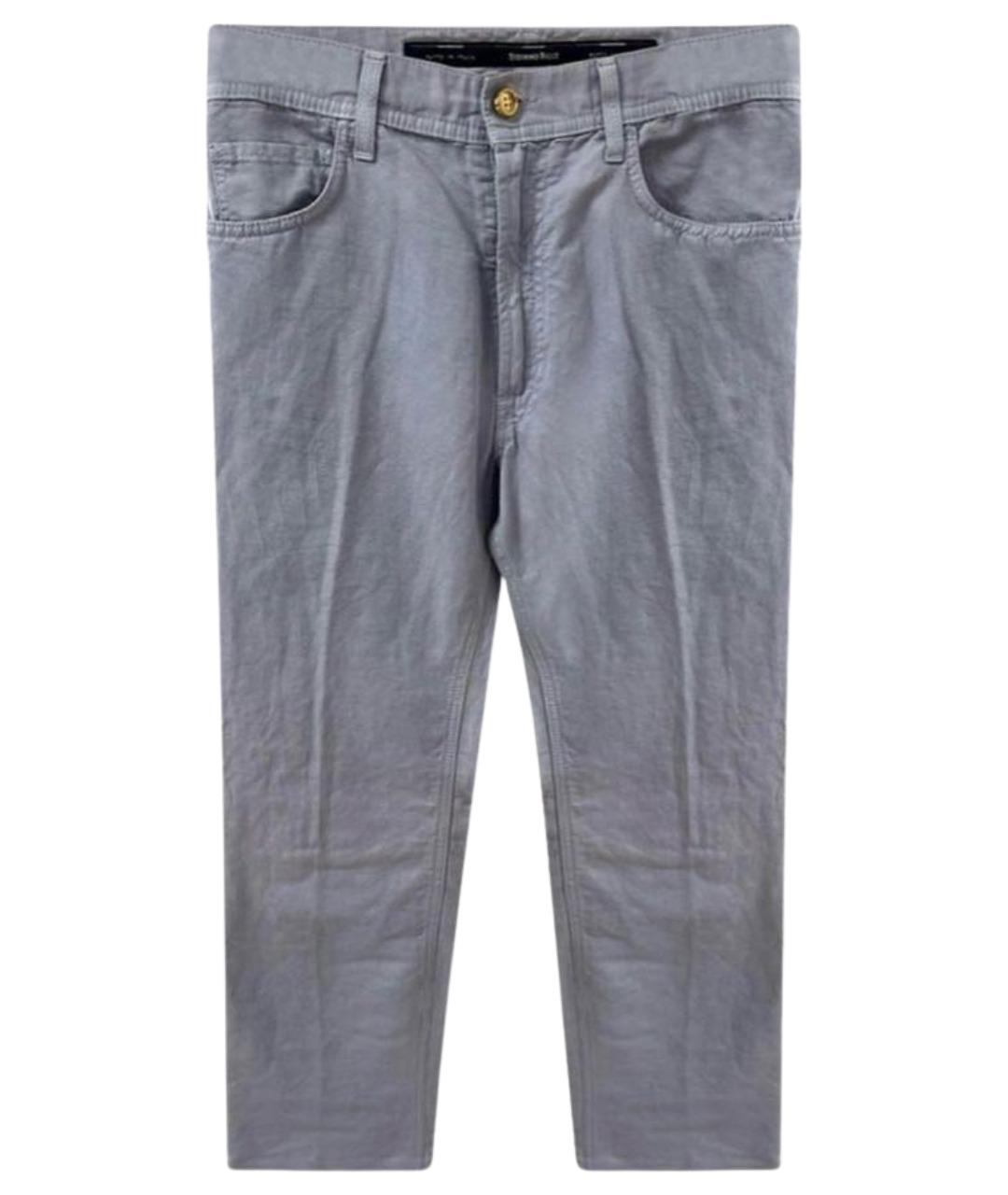 STEFANO RICCI Фиолетовые хлопковые повседневные брюки, фото 1