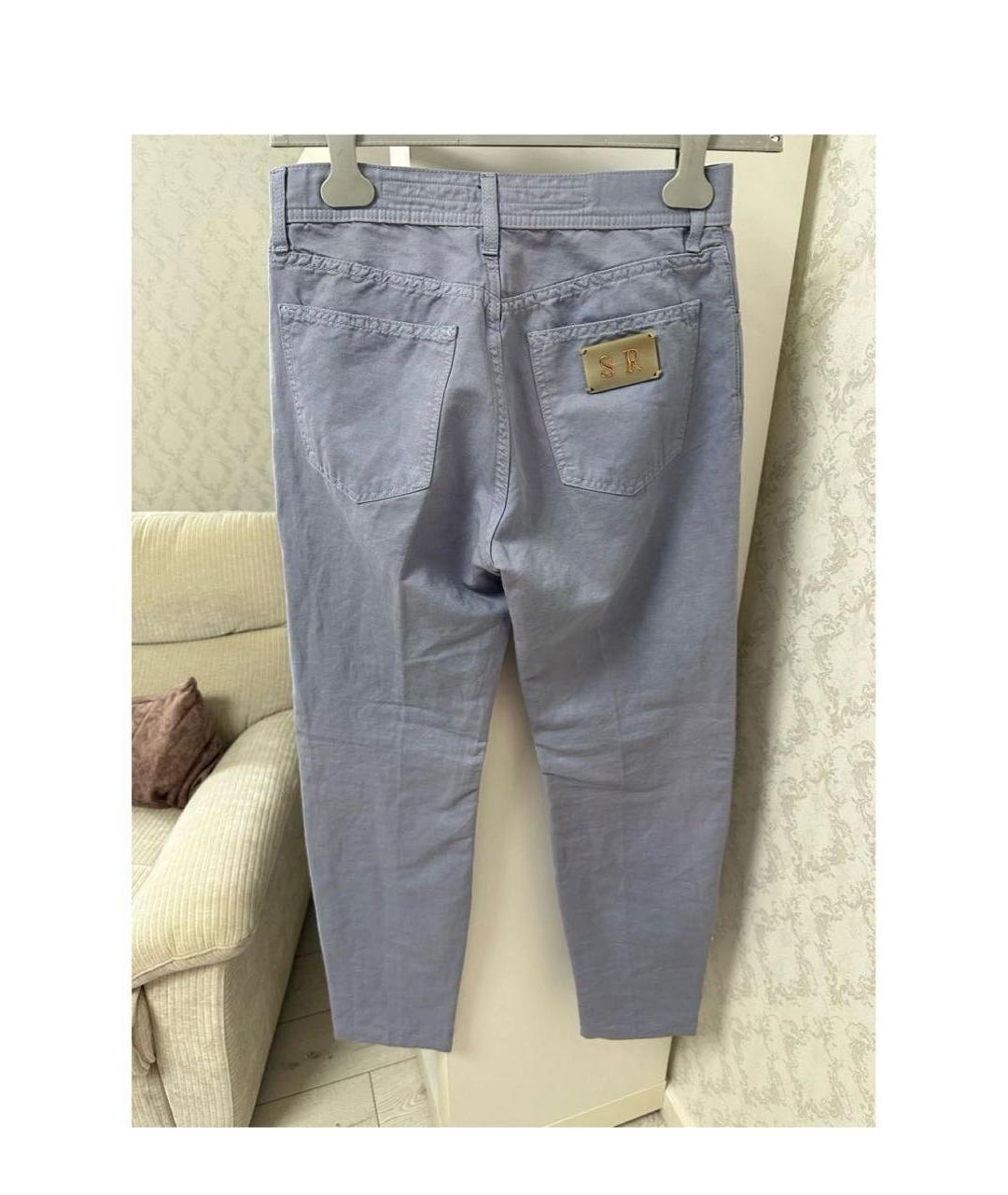 STEFANO RICCI Фиолетовые хлопковые повседневные брюки, фото 8