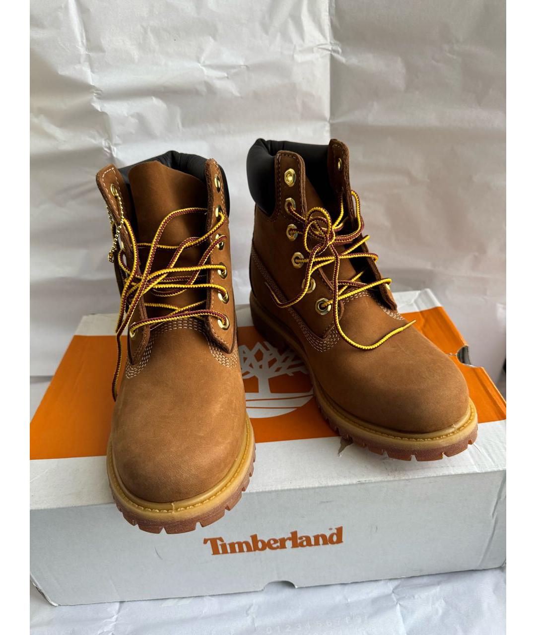 TIMBERLAND Горчичные нубуковые ботинки, фото 2