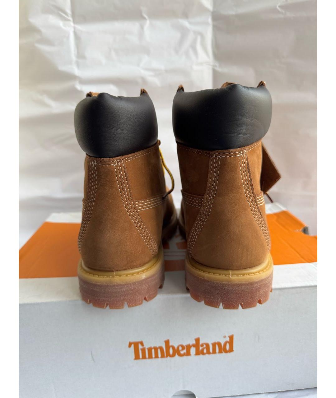 TIMBERLAND Горчичные нубуковые ботинки, фото 4
