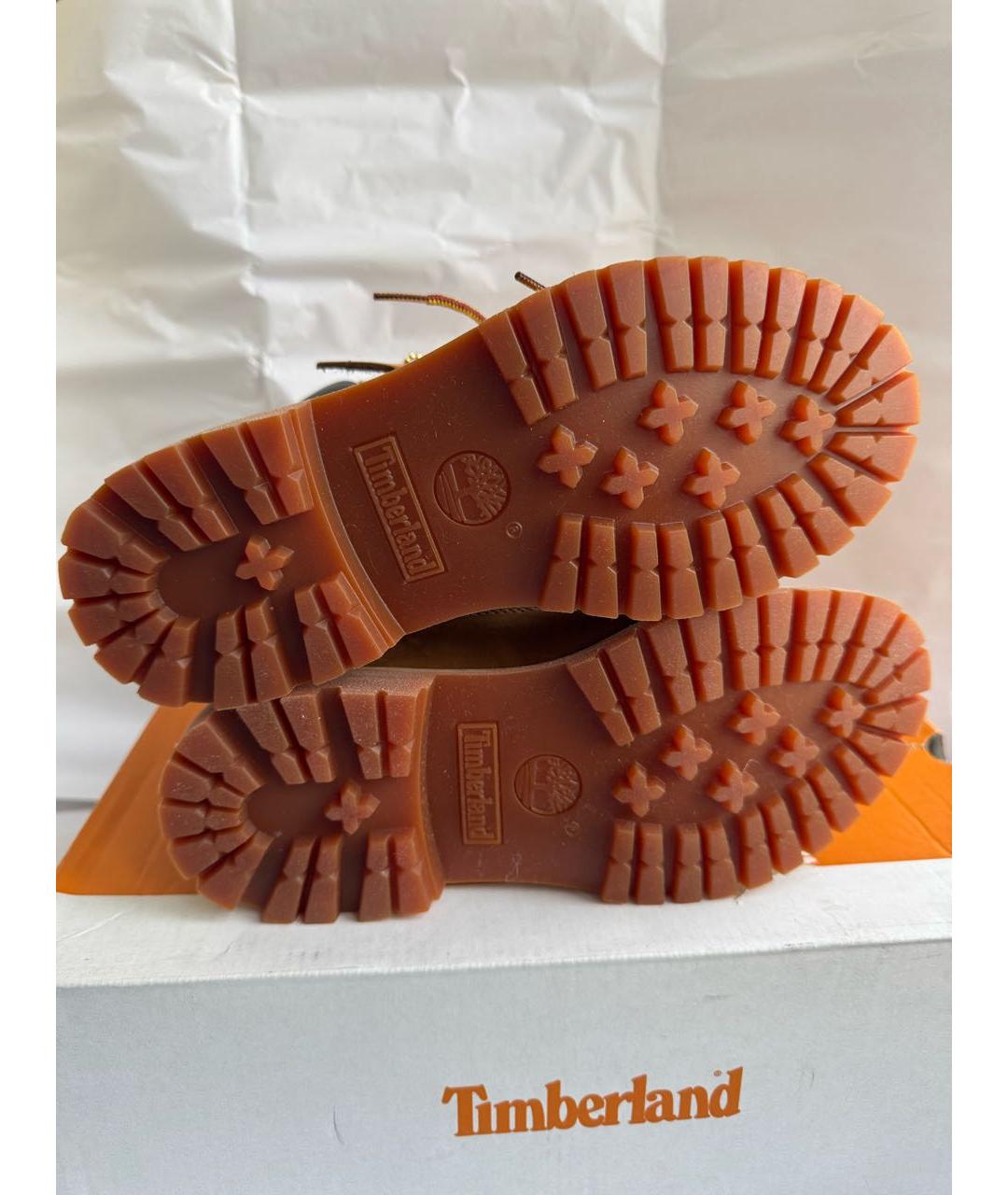 TIMBERLAND Горчичные нубуковые ботинки, фото 5