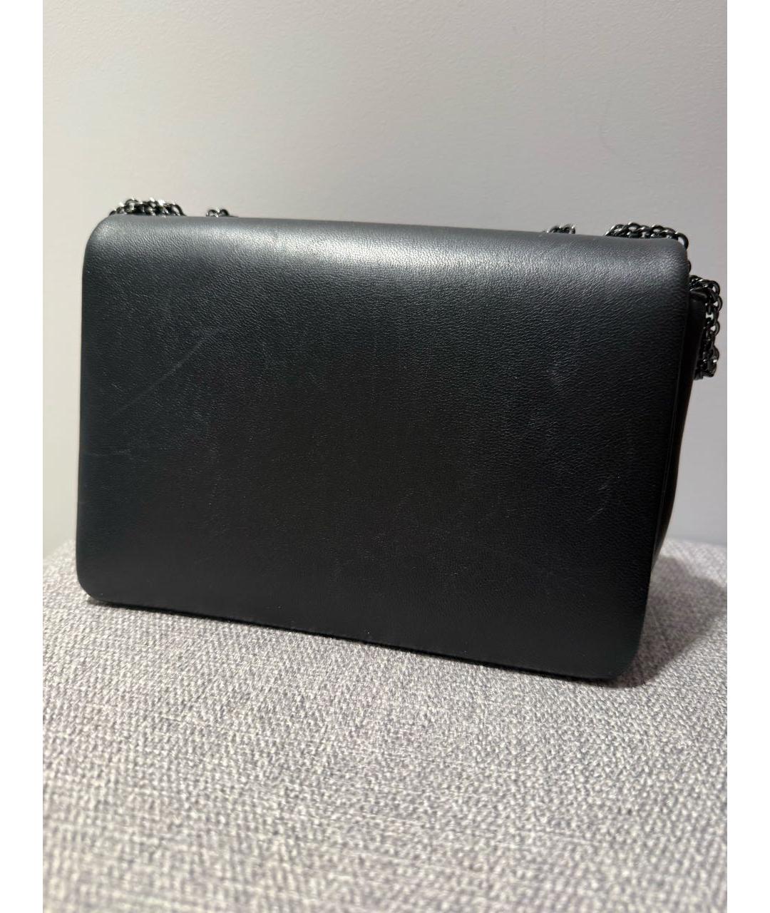 VALENTINO Черная кожаная сумка через плечо, фото 2