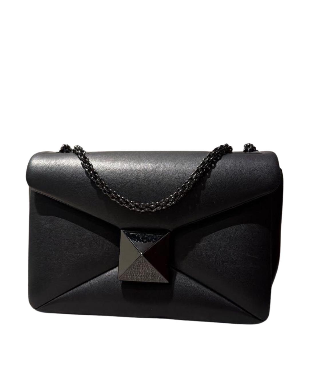 VALENTINO Черная кожаная сумка через плечо, фото 1