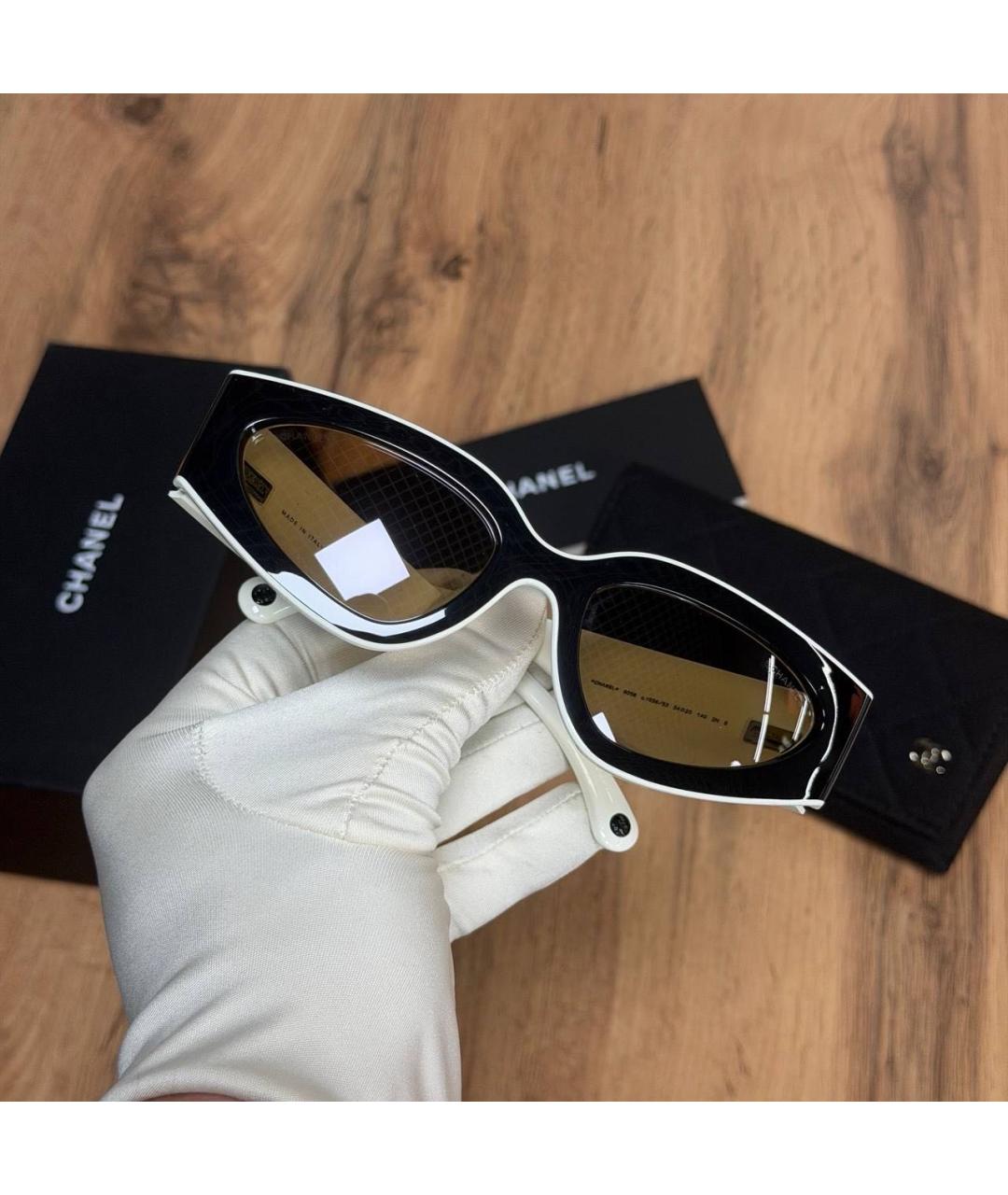 CHANEL Черные пластиковые солнцезащитные очки, фото 2