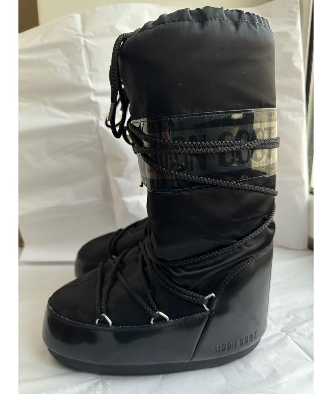 MOON BOOT Черные синтетические ботинки, фото 6