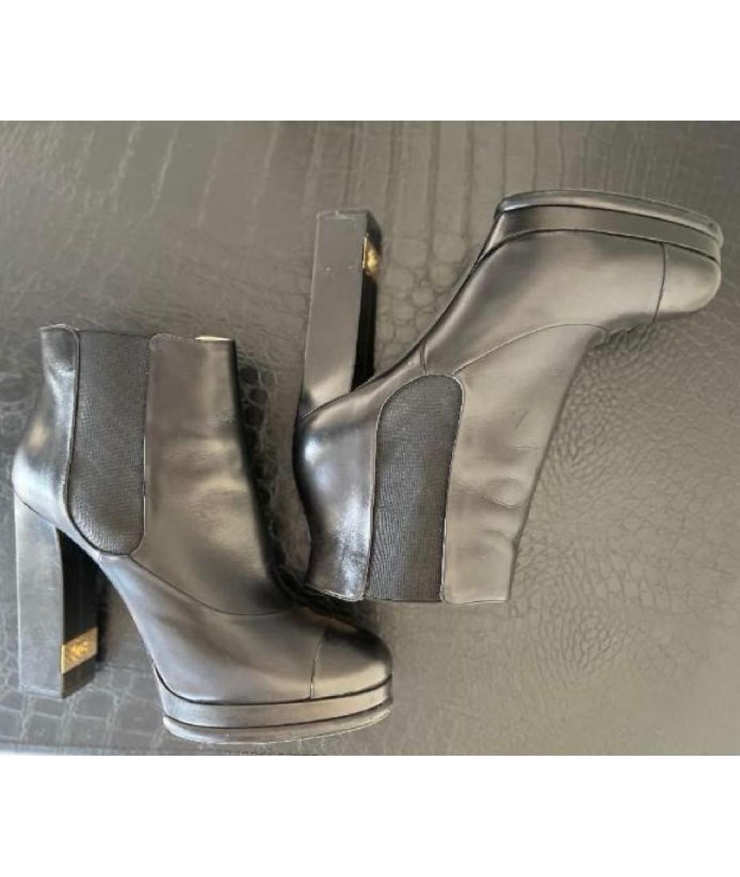 CHANEL Черные кожаные ботильоны, фото 4