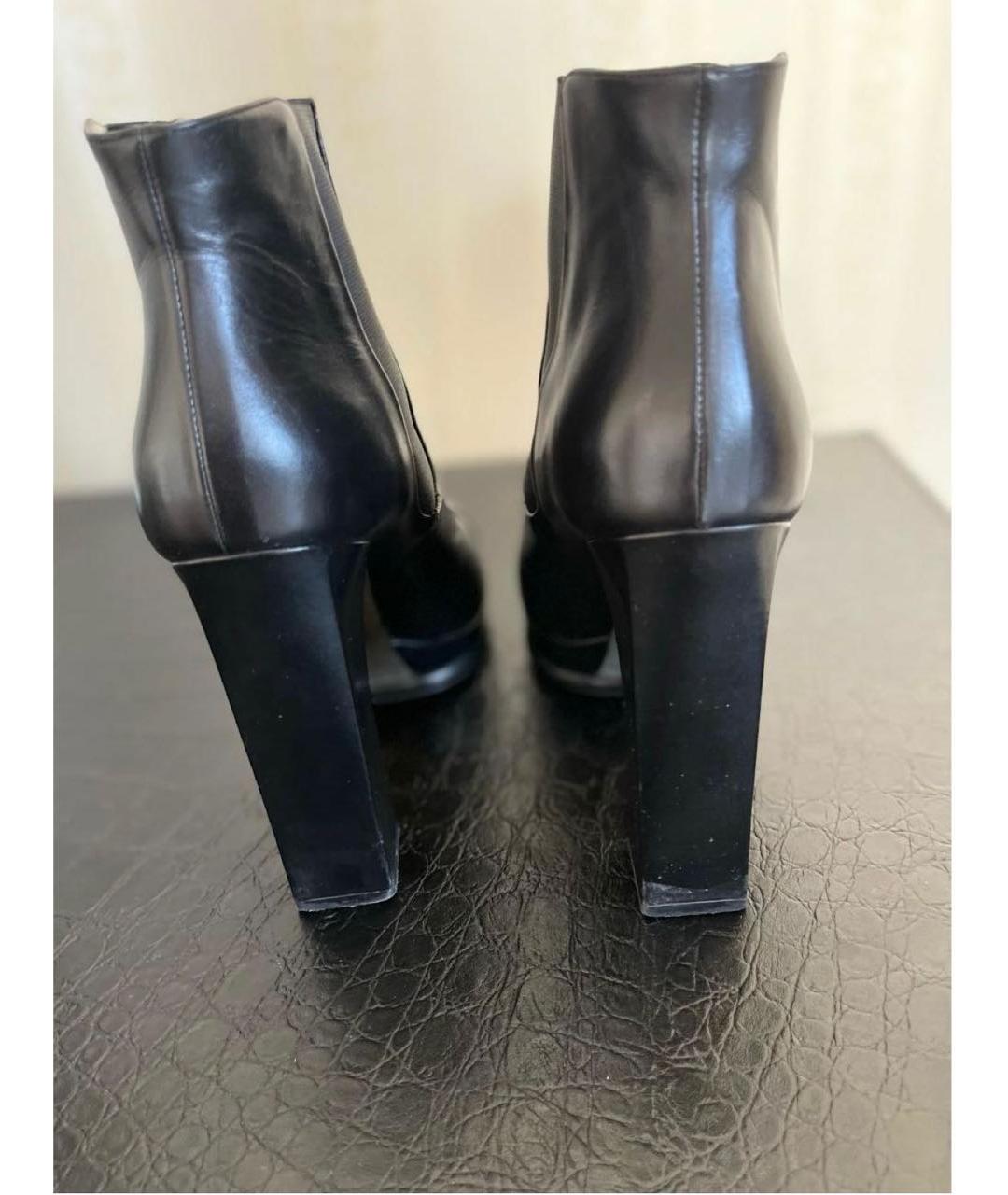 CHANEL Черные кожаные ботильоны, фото 3