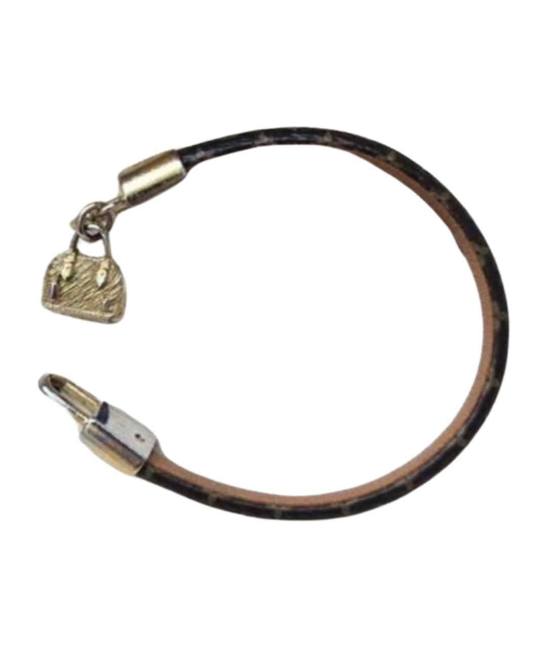LOUIS VUITTON Коричневый латунный браслет, фото 1