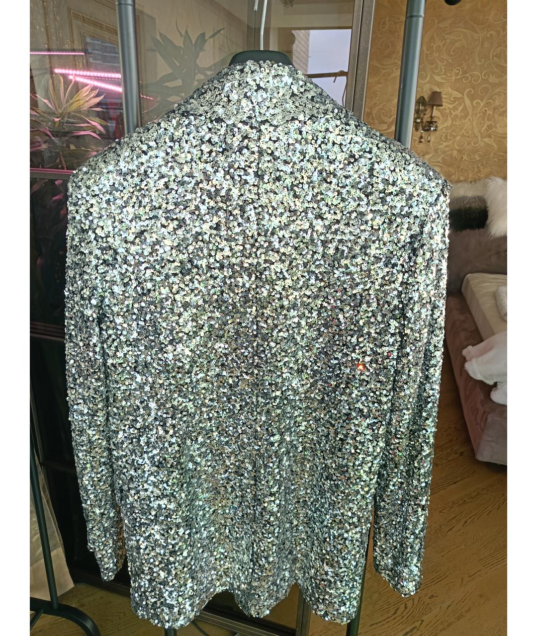 PATRIZIA PEPE Серебрянный жакет/пиджак, фото 2